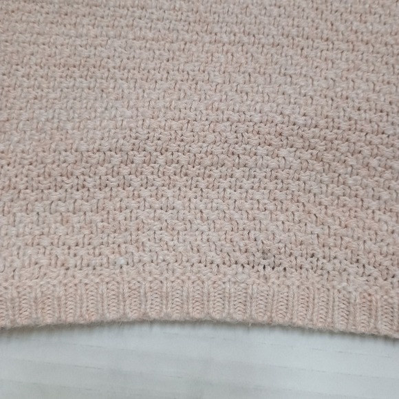LRL Lauren Ralph Lauren Light Pink Cotton Sweater Side Slits Boxy Large - Picture 8 of 8
